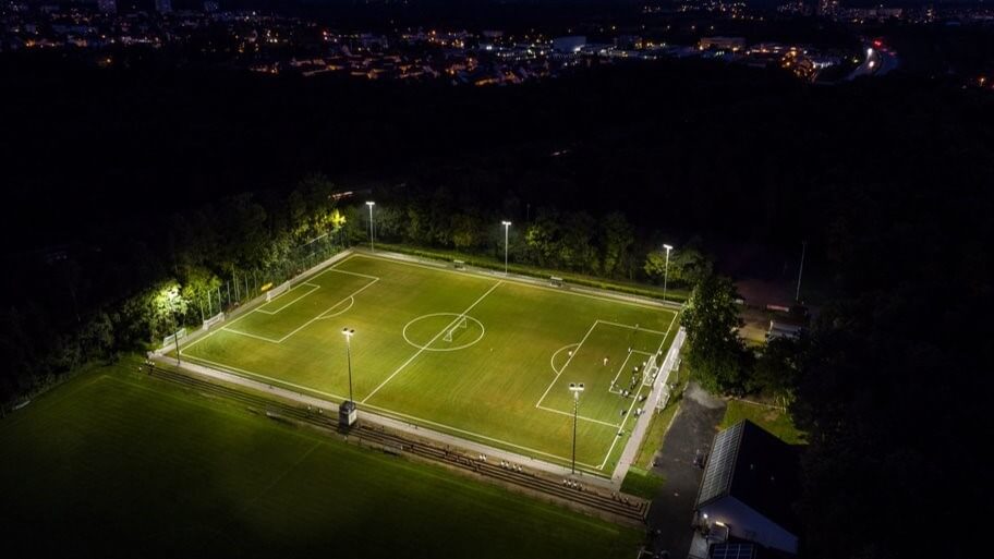 Night football pitch